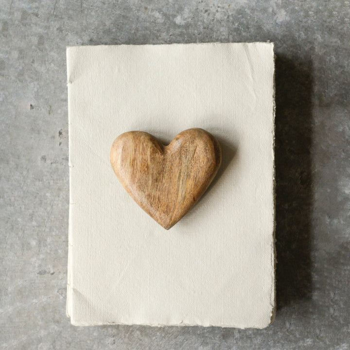 Carved Mango Wood Heart