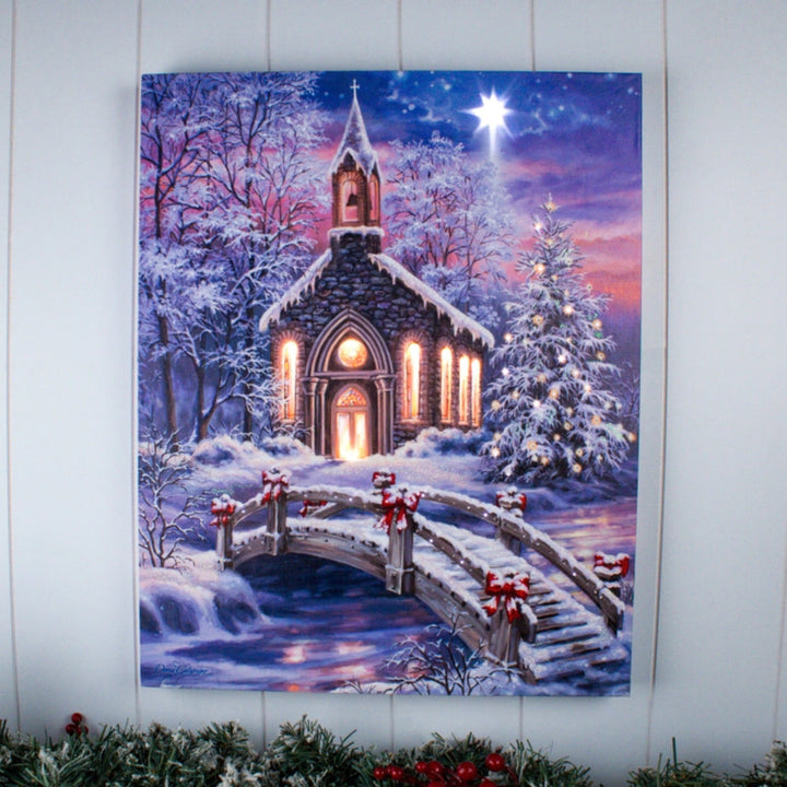 O Come Emmanuel Lighted Canvas