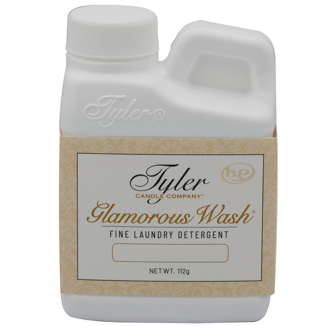 Tyler Glamorous Wash fine laundry detergent bottle on a white background