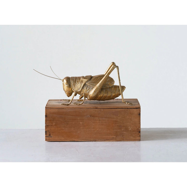 Golden Cricket Figurine
