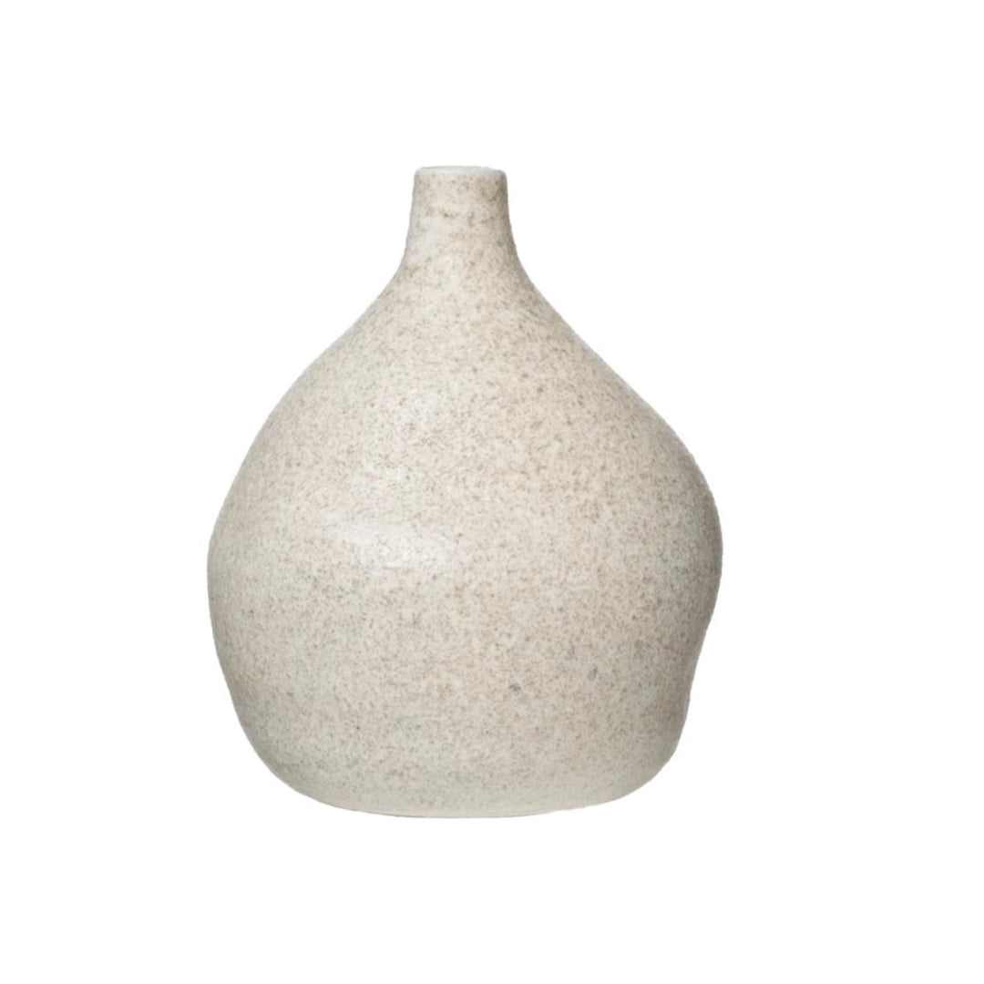 Irregular Distressed Cream Vase