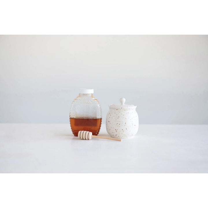 Speckled Honey Jar & Honey Dipper Set