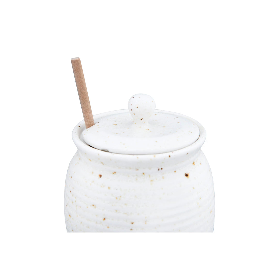 Speckled Honey Jar & Honey Dipper Set