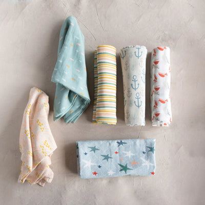 Whimsical Cotton Printed Swaddle