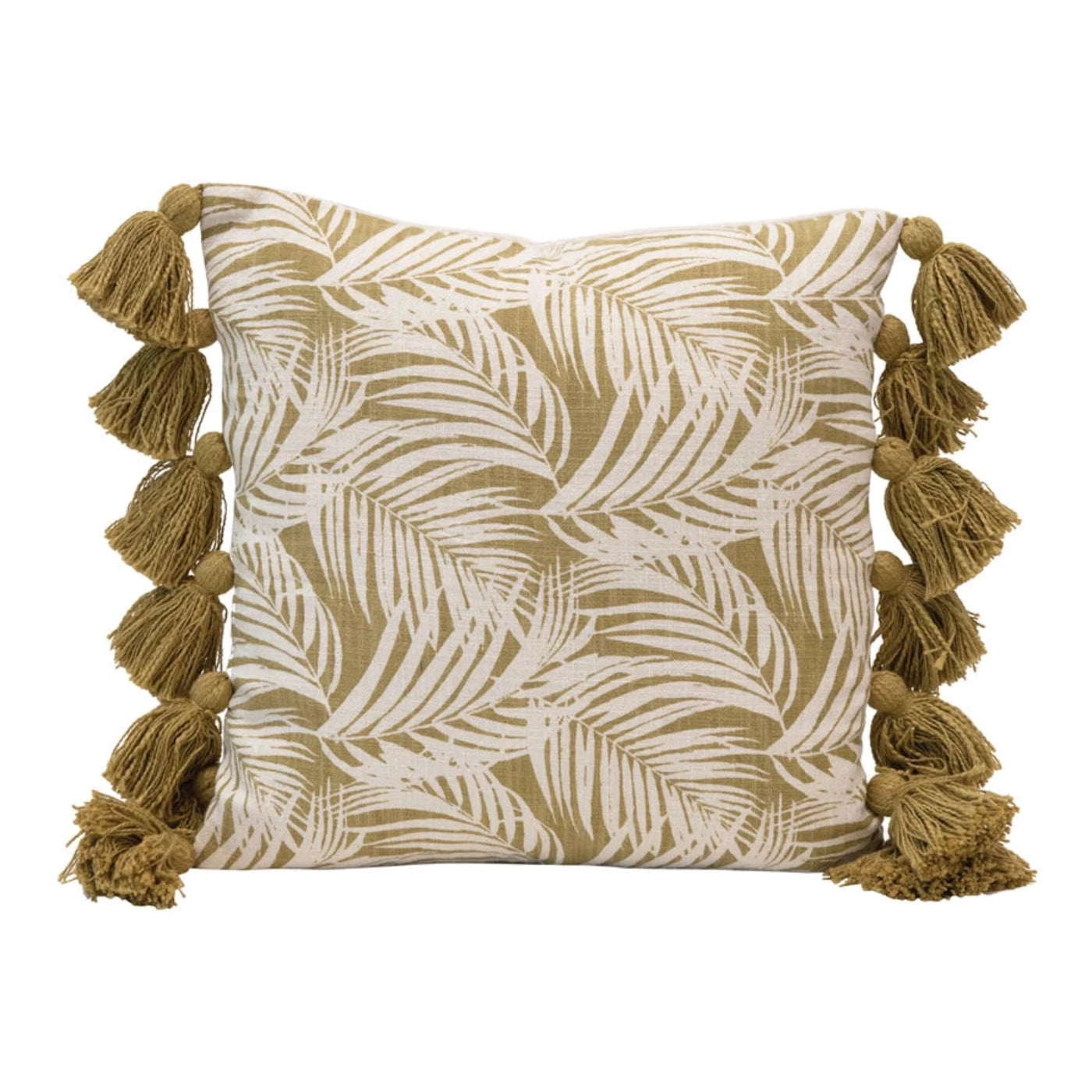 Olive Palm Pattern Pillow