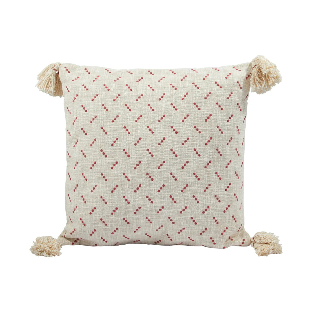 Dainty Dotted Tassel Pillow