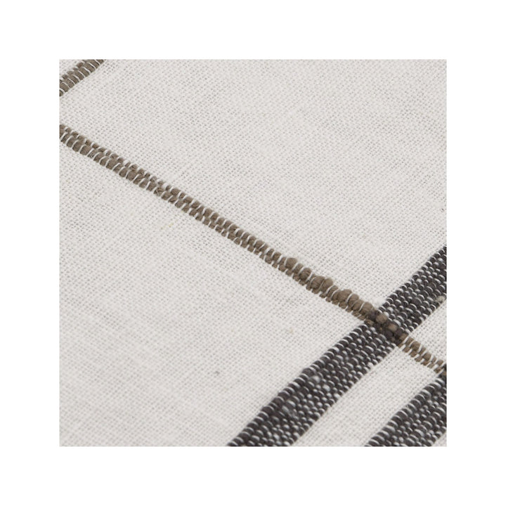 Grid Pattern Linen Blend Pillow