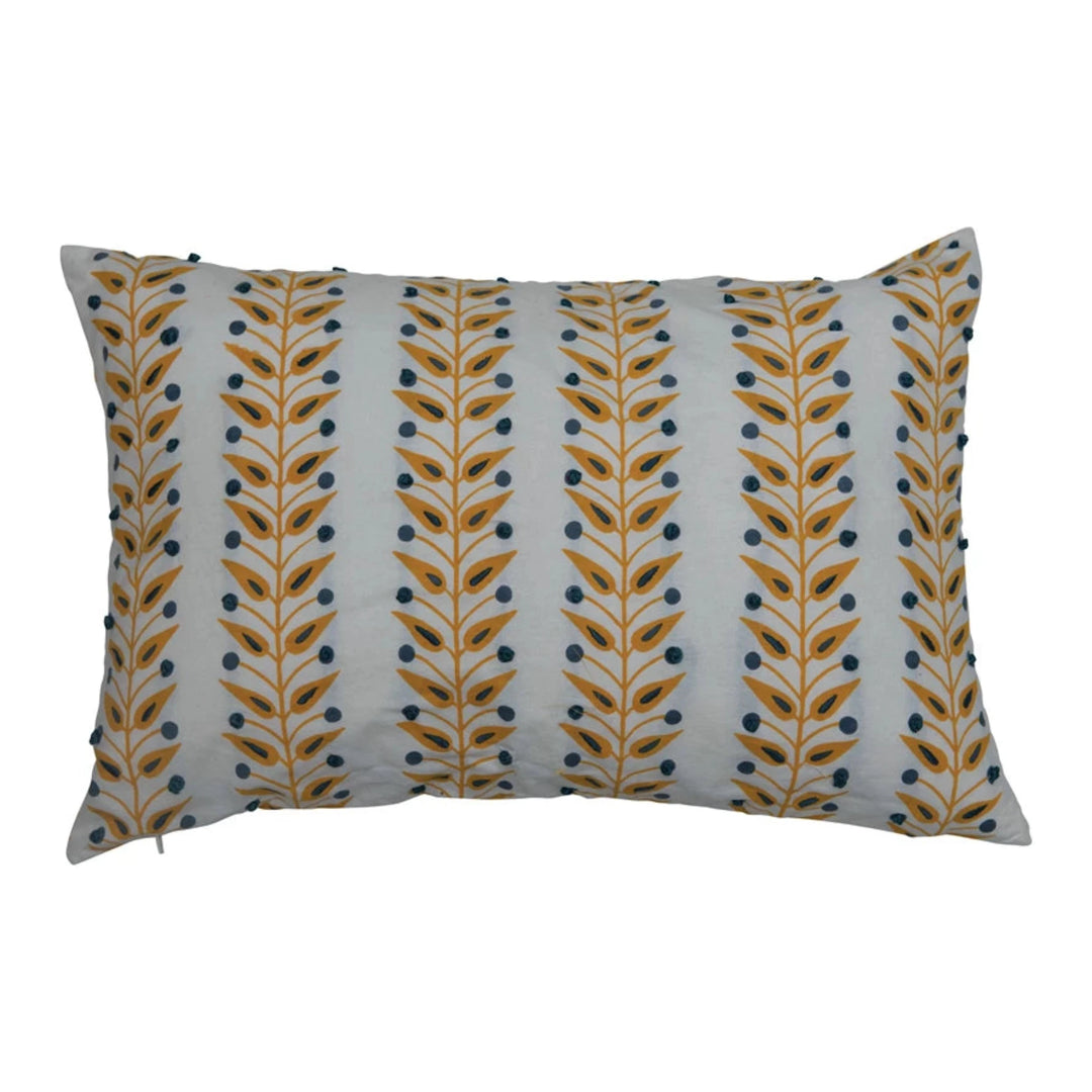 Embroidered French Knot Pillow