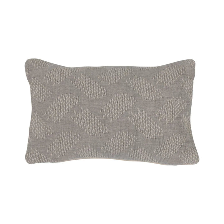 Cross Stitched Lumbar Pillow