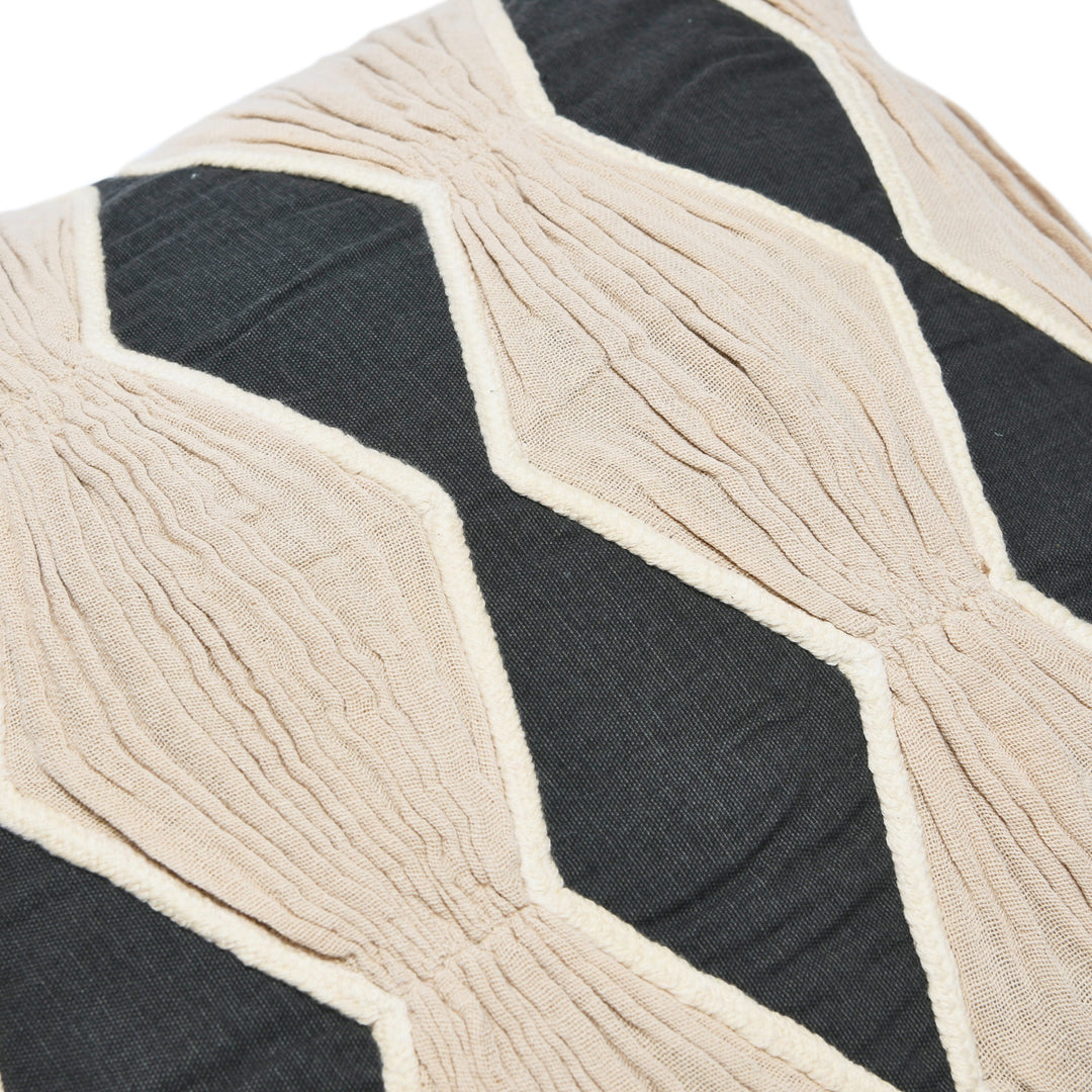 Textured Geometric Accent Pillow