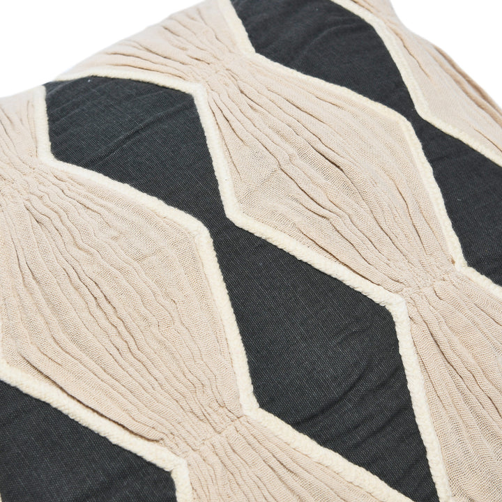 Textured Geometric Accent Pillow