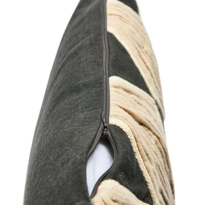 Textured Geometric Accent Pillow