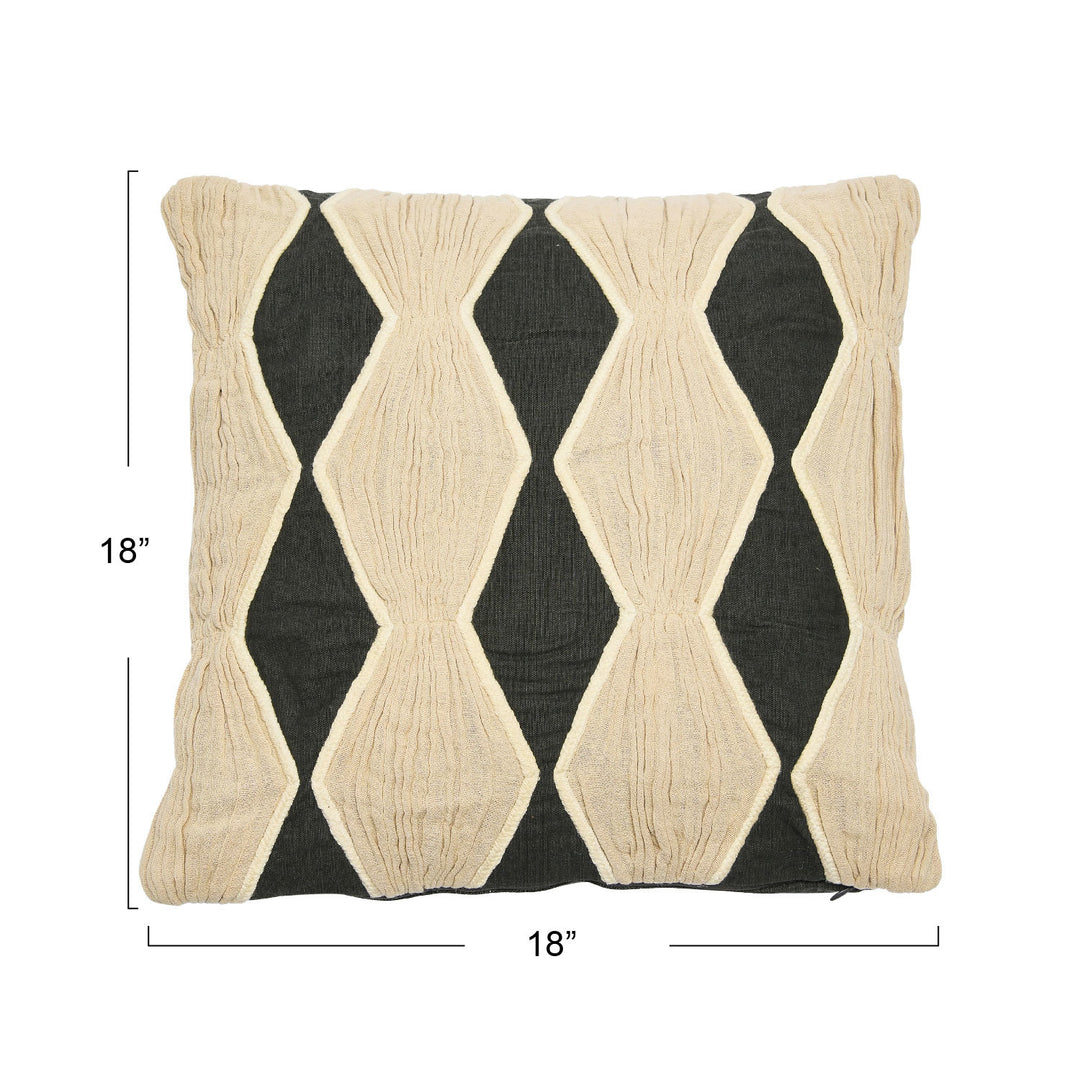 Textured Geometric Accent Pillow