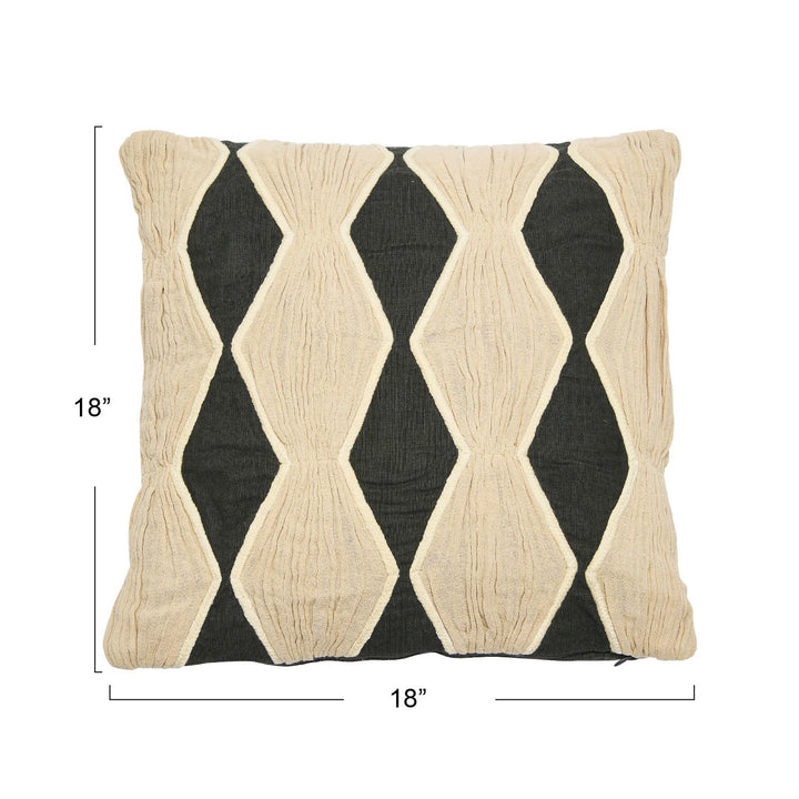 Textured Geometric Accent Pillow