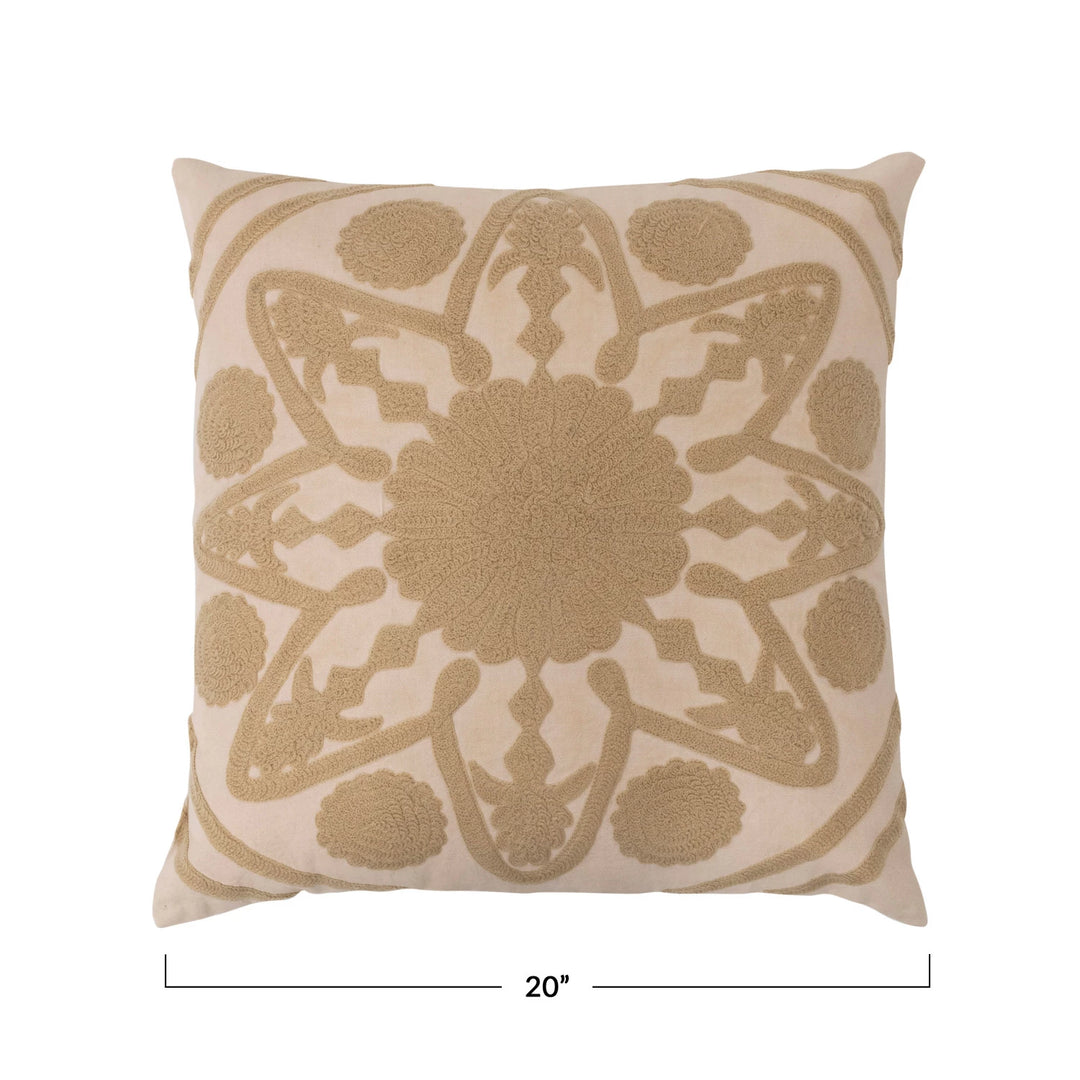 Starflower Embroidered Pillow