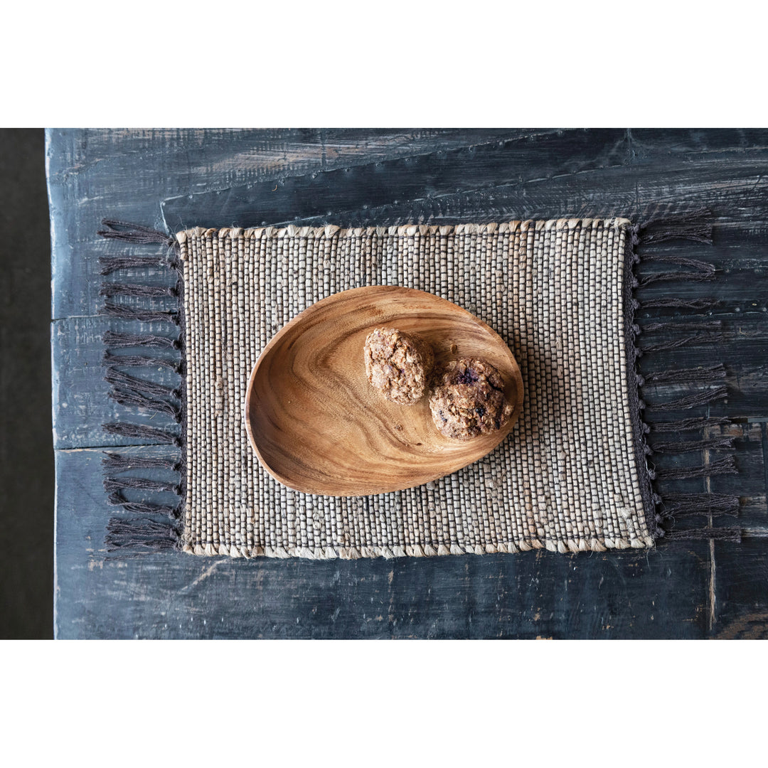 Natural Fringed Woven Placemat