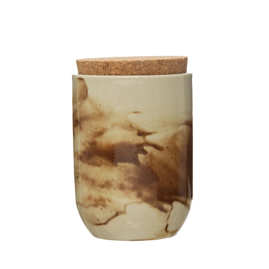 Stoneware Jar With Cork Lid