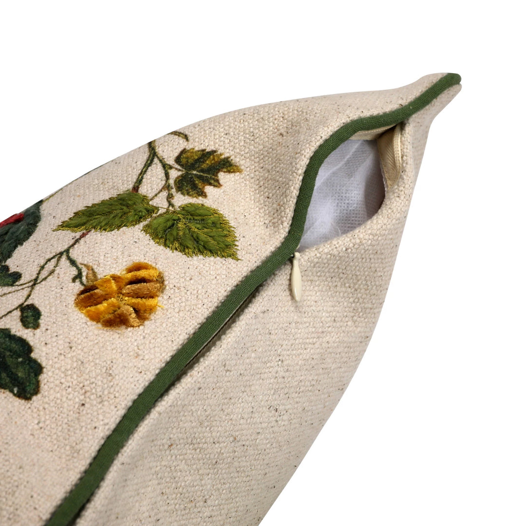 Embroidered Butterfly Flutters Lumbar Pillow
