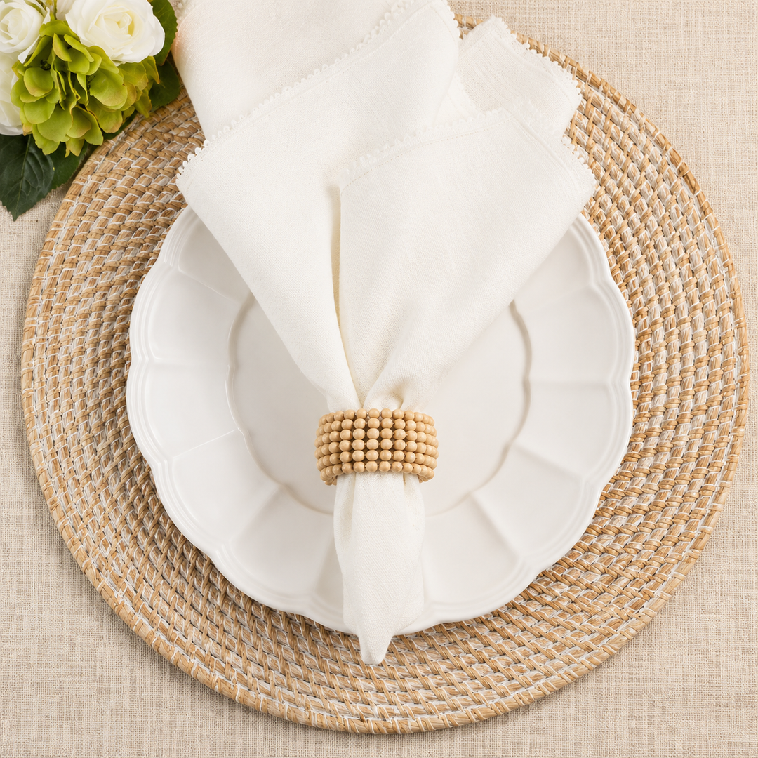 Wood Bead Napkin Ring