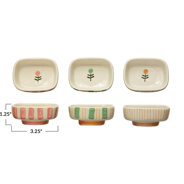 Stripe & Flower Dishes