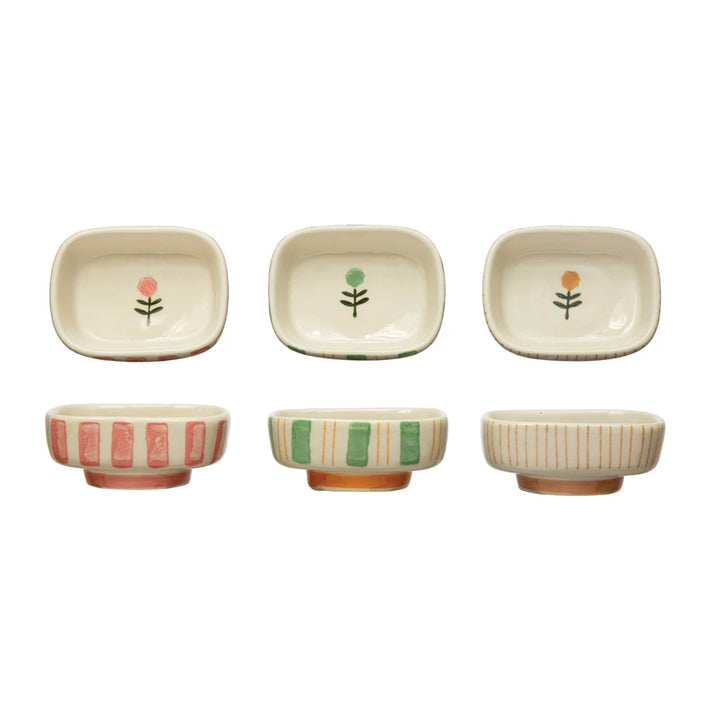 Stripe & Flower Dishes