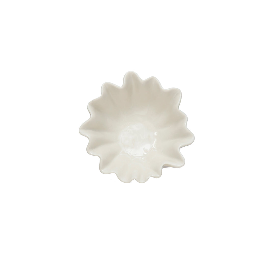 White Fluted Bowl