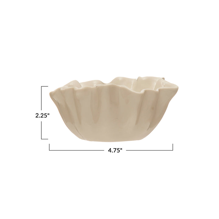 White Fluted Bowl