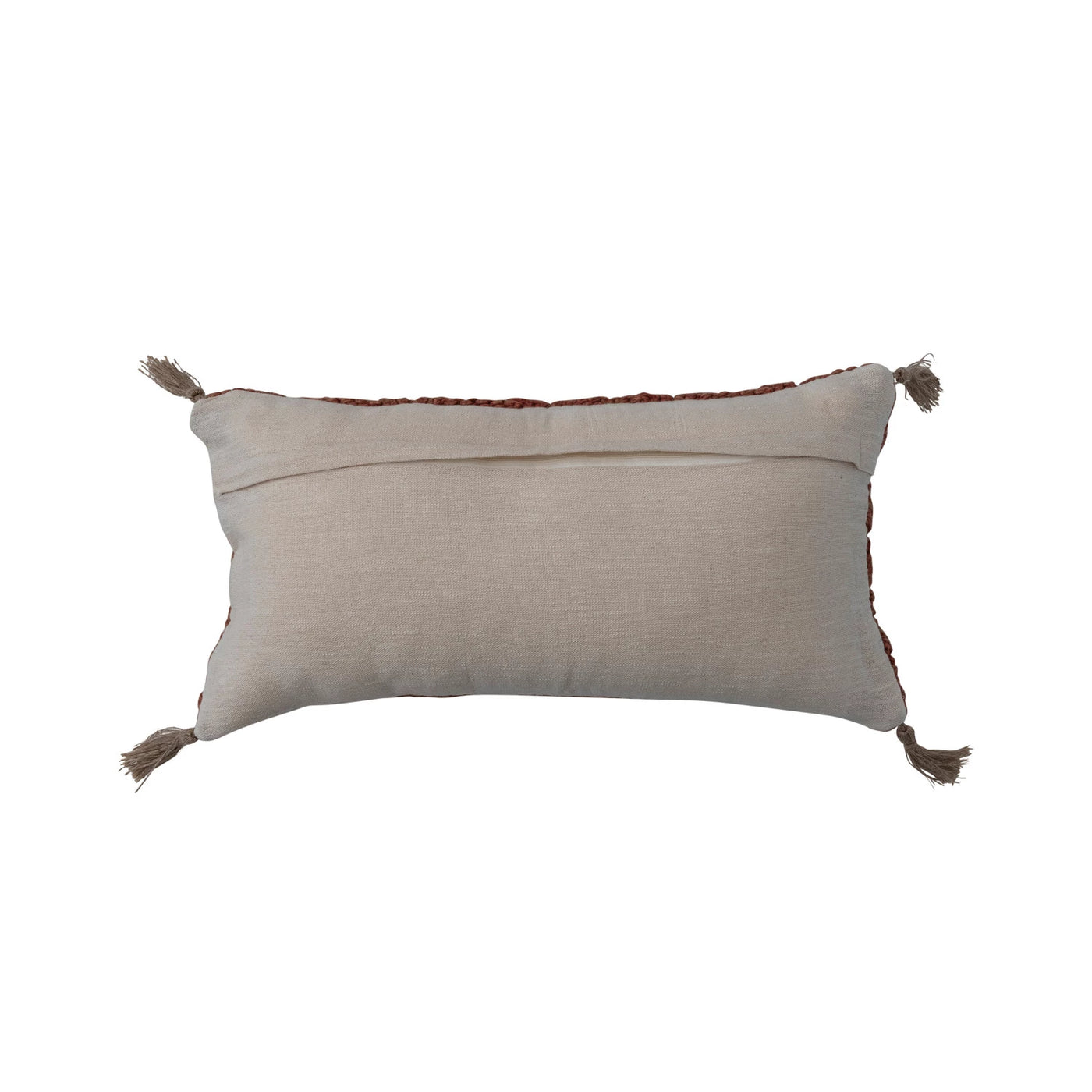 Rust Slub Lumbar Pillow