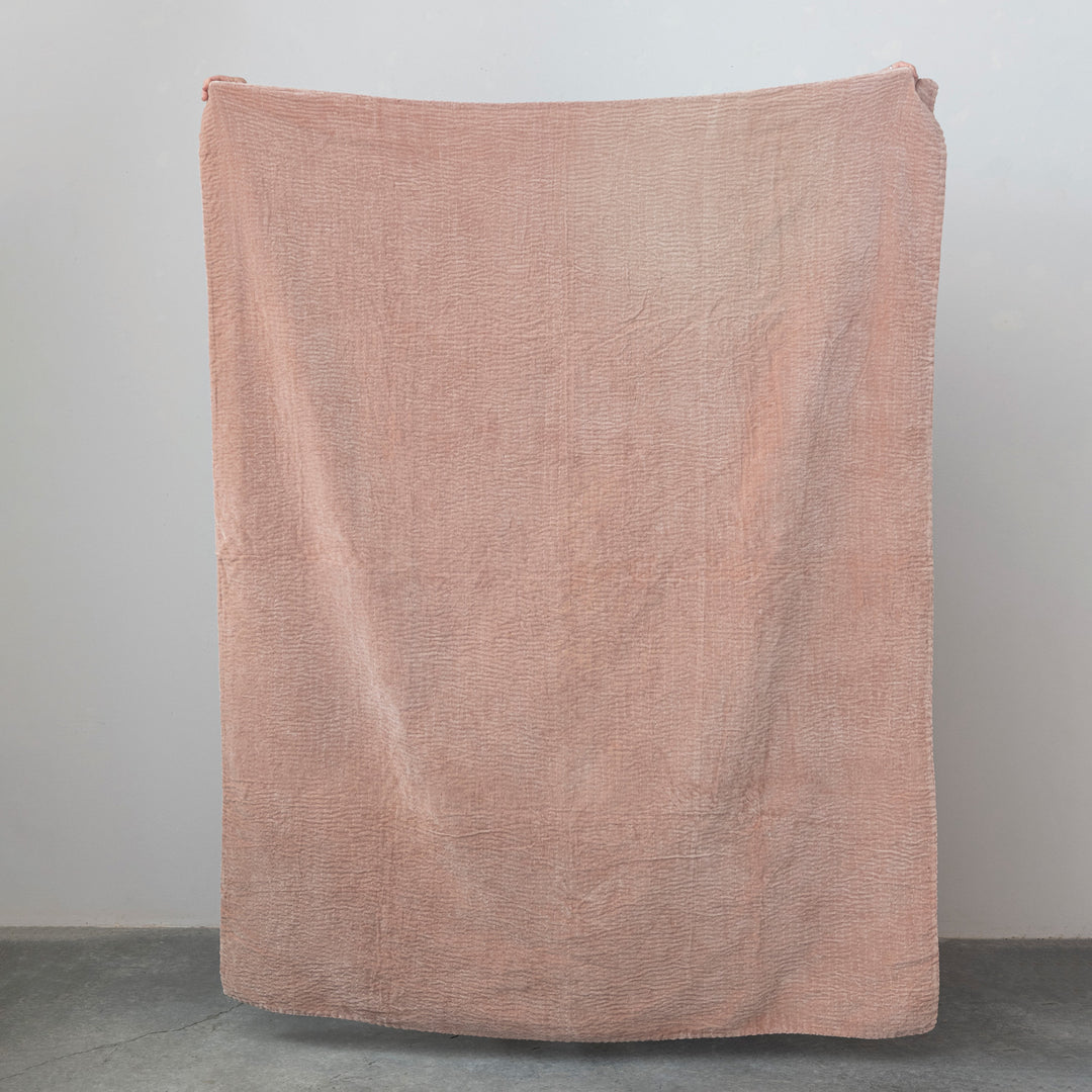 Blush Velvet Throw