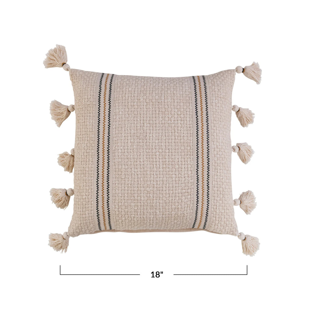 Square Woven Cotton Pillow