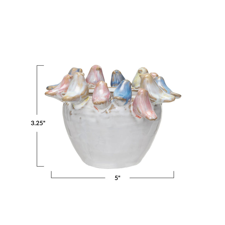 Bird Gathering Mini Planter