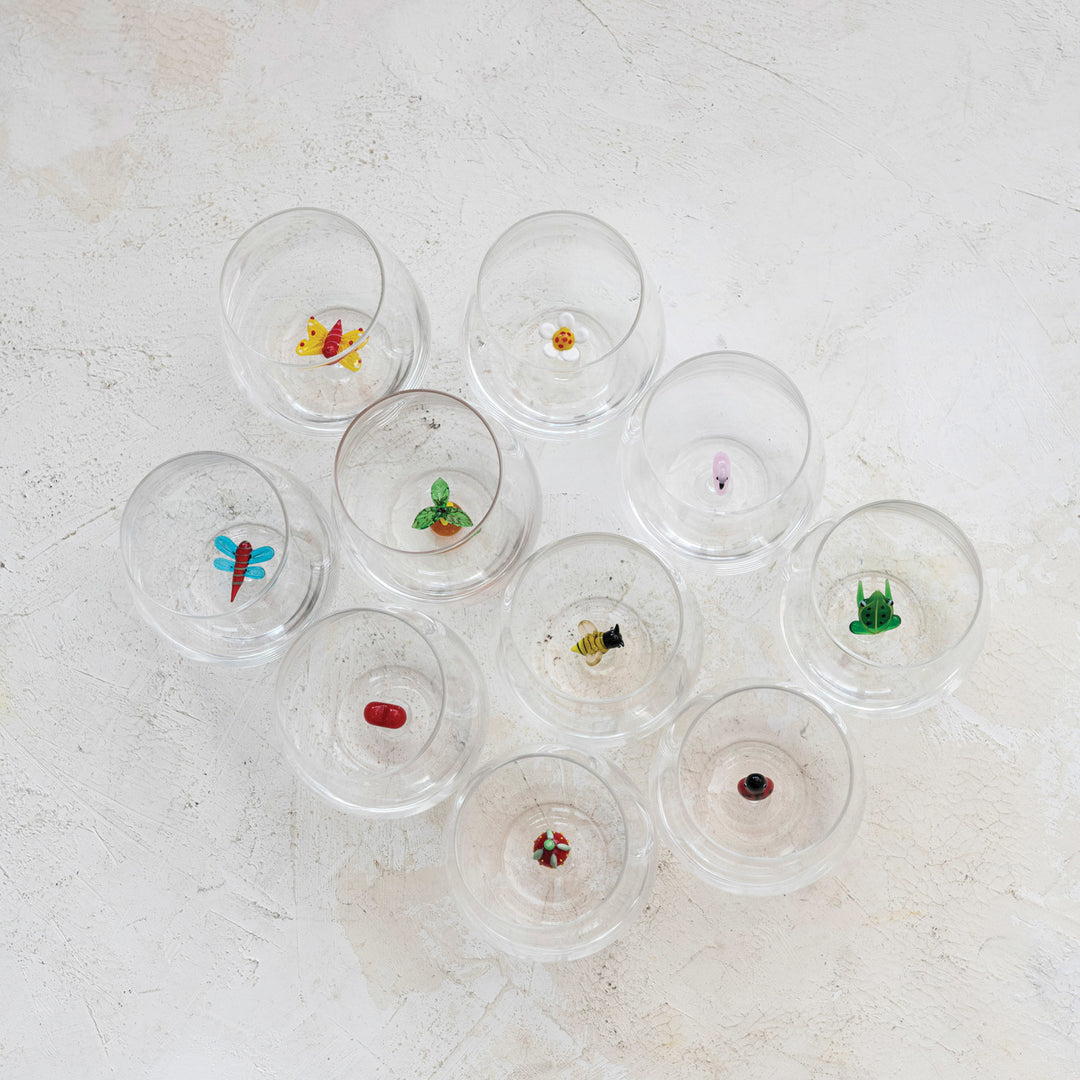 Summer Time Stemless Wine Glass