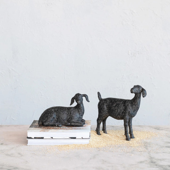 Cast Iron Look Goat Figurine