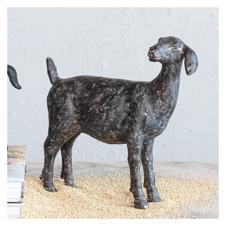 Cast Iron Look Goat Figurine