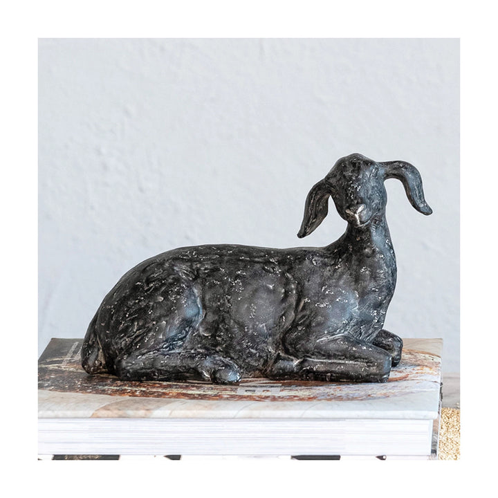 Cast Iron Look Goat Figurine