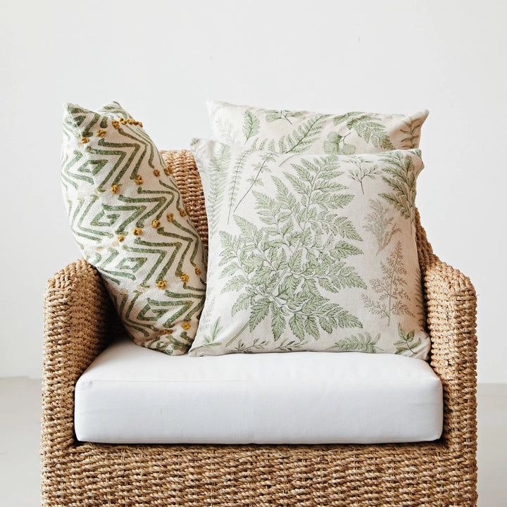 Abstract Patterned Green Lumbar Pillow