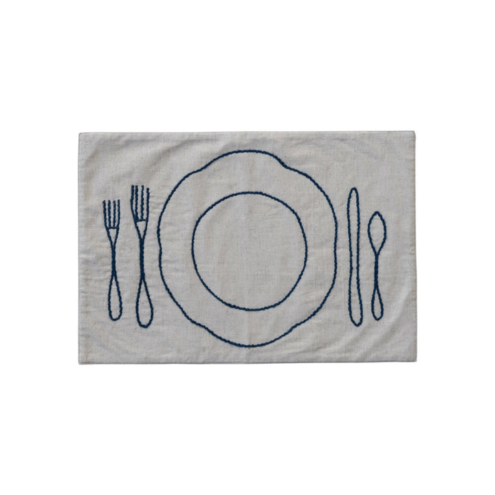 Cotton & Linen Embroidered Placemat