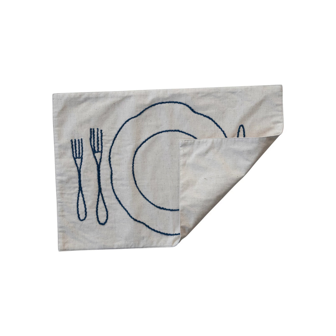 Cotton & Linen Embroidered Placemat