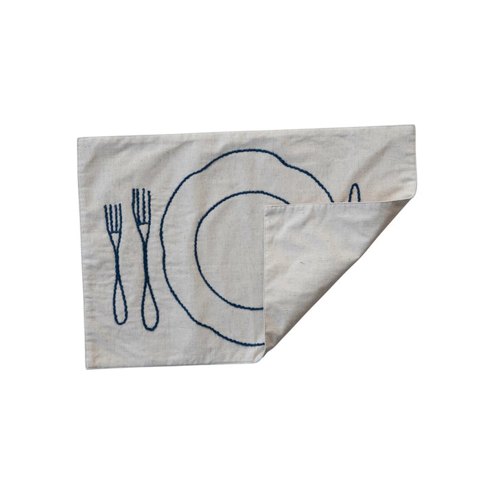 Cotton & Linen Embroidered Placemat