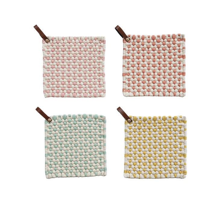 Pastel Woven Pot Holder