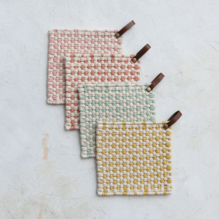 Pastel Woven Pot Holder