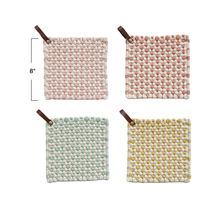 Pastel Woven Pot Holder