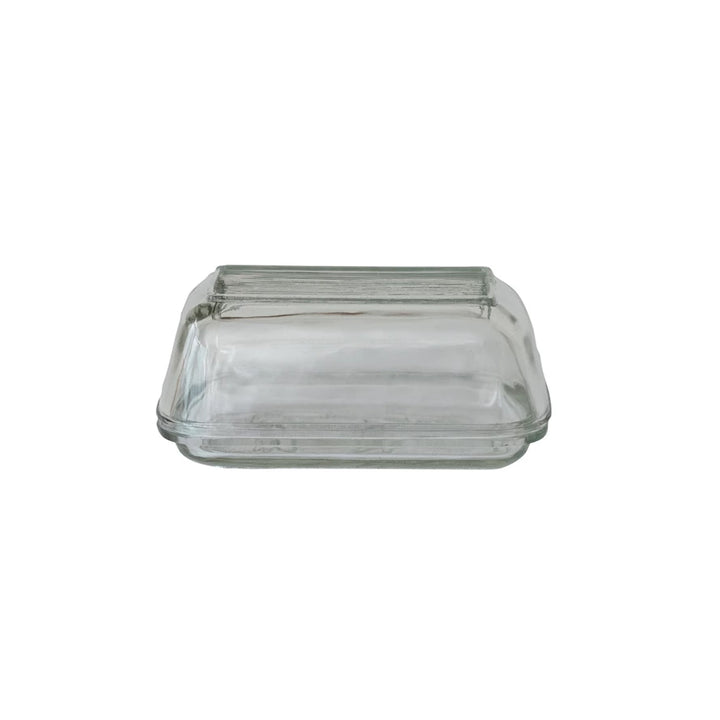 Pressed Glass Cow Butter Dish
