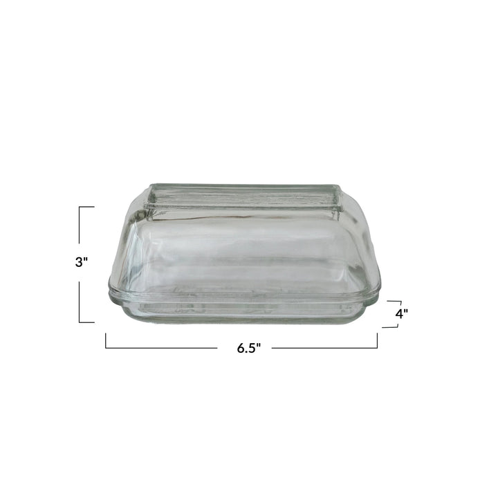 Pressed Glass Cow Butter Dish