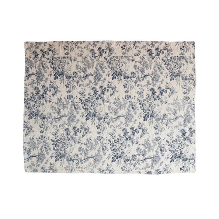 Chambray Toile Printed Throw