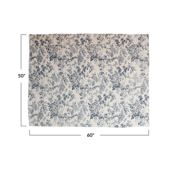 Chambray Toile Printed Throw