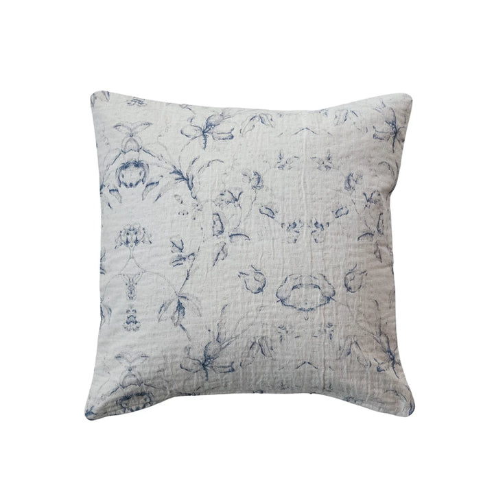 Sweet Blue Floral Pillow