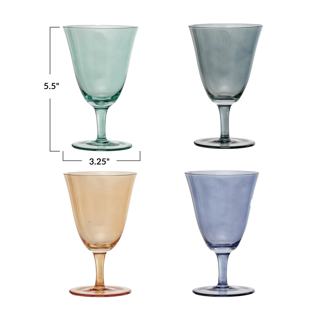 Colorful Stemmed Wine Glass