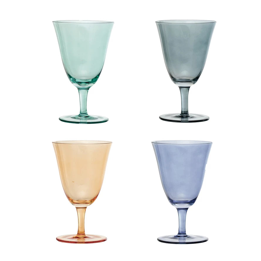 Colorful Stemmed Wine Glass