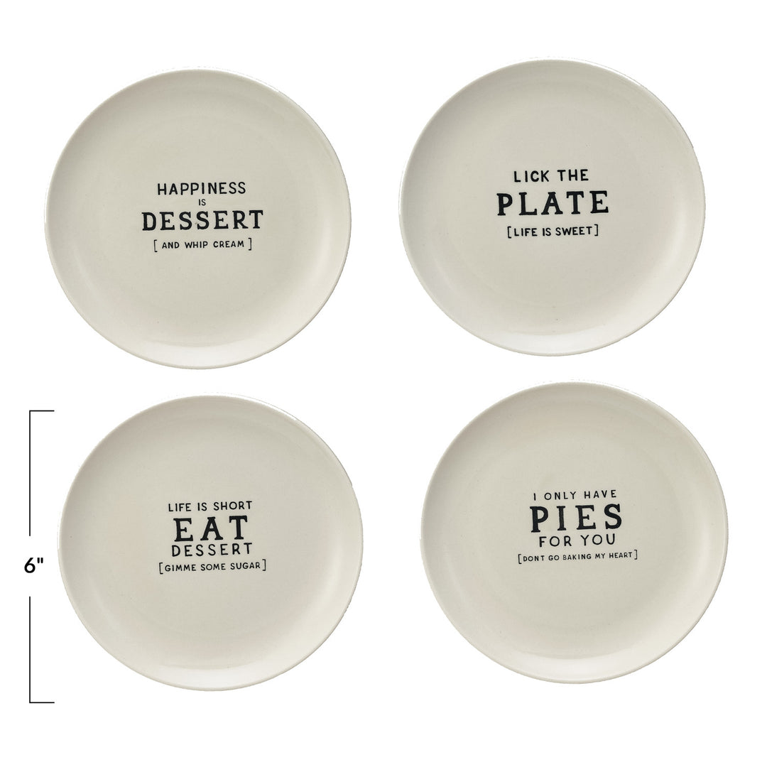 Fun Phrases Dessert Plates